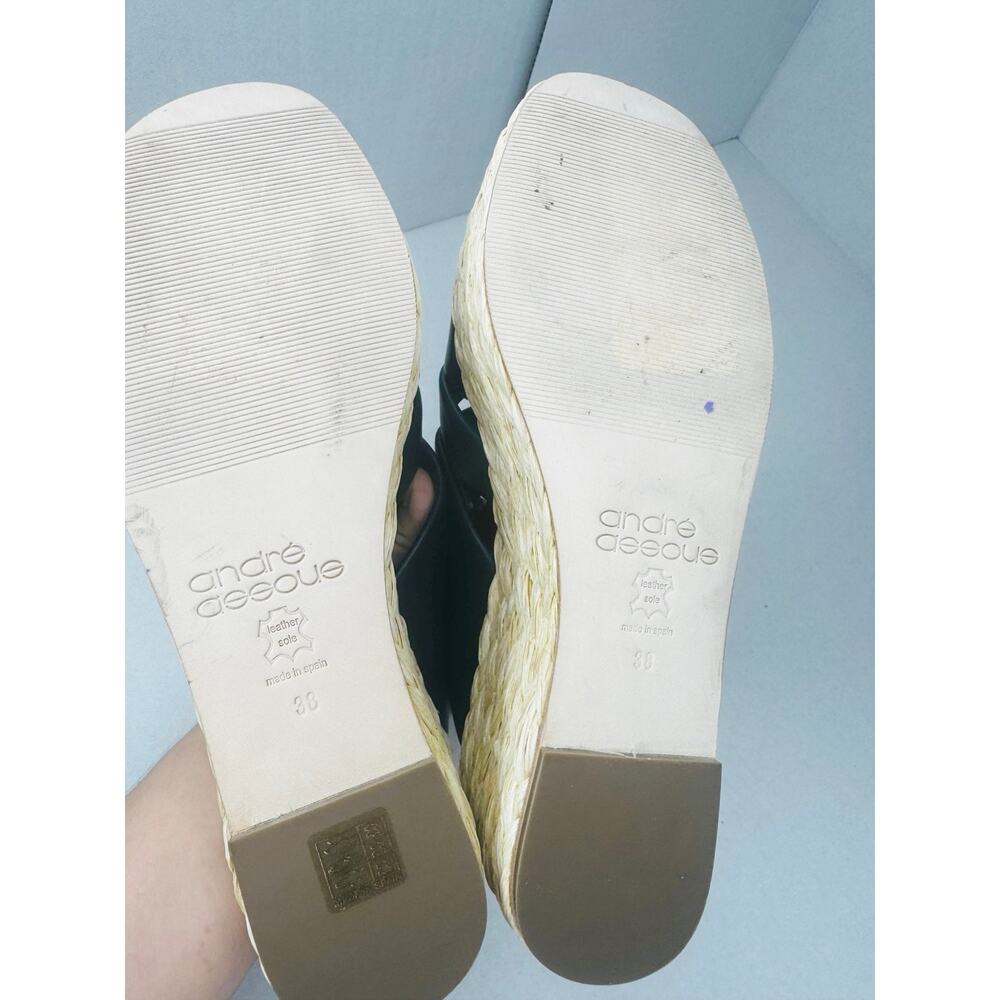 Andre Assous Calesa Navy Espadrille Sandals Crossover Slip On Women 38 - Picture 6 of 10